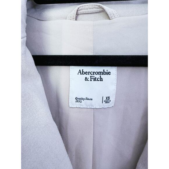 Abercrombie & Fitch Slim Suiting Blazer Jacket Taupe Beige XS Career Fall Layer - Picture 7 of 11